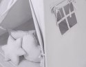 Namiot Tipi dla dzieci + zawieszki pióra - szary