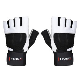 RST04 WHITE-BLACK ROZM. S RĘKAWICE NA SIŁOWNIĘ HMS