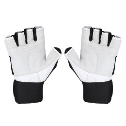 RST04 WHITE-BLACK ROZM. S RĘKAWICE NA SIŁOWNIĘ HMS