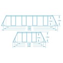 Basen ogrodowy stelażowy 488 x 244 x 122 cm 12w1 Bestway 56670
