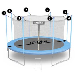 SIATKA WEWNĘTRZNA DO TRAMPOLINY ROZMIAR 427-435 CM