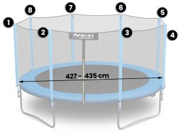 SIATKA ZEWNĘTRZNA DO TRAMPOLINY ROZMIAR 435 CM