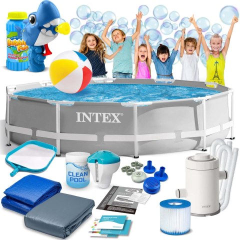 Basen ogrodowy stelażowy 305 x 76 cm 15w1 INTEX 26702 + maszynka do baniek GRATIS Basen ogrodowy stelażowy 305 x 76 cm 15w1 INTEX 26702 + maszynka do baniek GRATIS