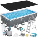 Basen stelażowy ogrodowy 549 x 274 x 122 cm 12w1 Bestway