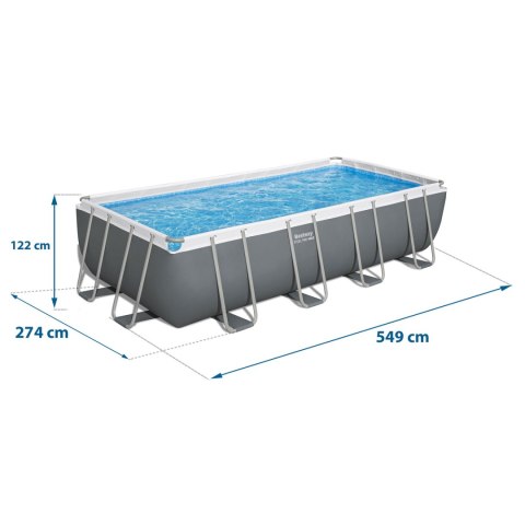 Basen stelażowy ogrodowy 549 x 274 x 122 cm 12w1 Bestway Basen stelażowy ogrodowy 549 x 274 x 122 cm 12w1 Bestway