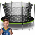 TRAMPOLINA OGRODOWA ROZMIAR 465 CM Z SIATKĄ WEWNĘTRZNĄ I DRABINKĄ