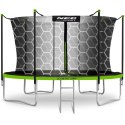 TRAMPOLINA OGRODOWA ROZMIAR 465 CM Z SIATKĄ WEWNĘTRZNĄ I DRABINKĄ