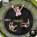 TRAMPOLINA OGRODOWA ROZMIAR 465 CM Z SIATKĄ WEWNĘTRZNĄ I DRABINKĄ