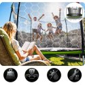 TRAMPOLINA OGRODOWA ROZMIAR 465 CM Z SIATKĄ WEWNĘTRZNĄ I DRABINKĄ