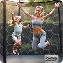TRAMPOLINA OGRODOWA ROZMIAR 465 CM Z SIATKĄ WEWNĘTRZNĄ I DRABINKĄ