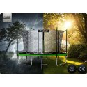 TRAMPOLINA OGRODOWA ROZMIAR 465 CM Z SIATKĄ WEWNĘTRZNĄ I DRABINKĄ