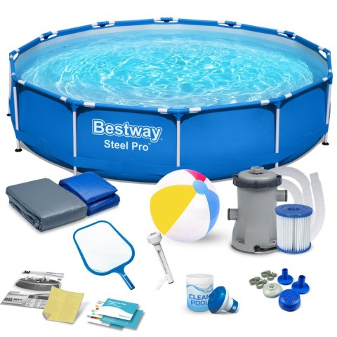 Basen ogrodowy stelażowy 366 x 76 cm 16w1 Bestway 56681 Basen ogrodowy stelażowy 366 x 76 cm 16w1 Bestway 56681