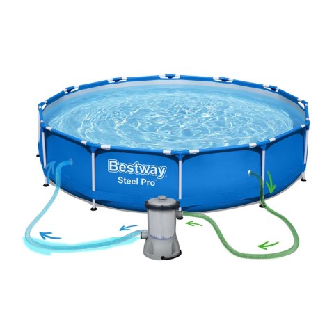 Basen ogrodowy stelażowy 366 x 76 cm 16w1 Bestway 56681 Basen ogrodowy stelażowy 366 x 76 cm 16w1 Bestway 56681