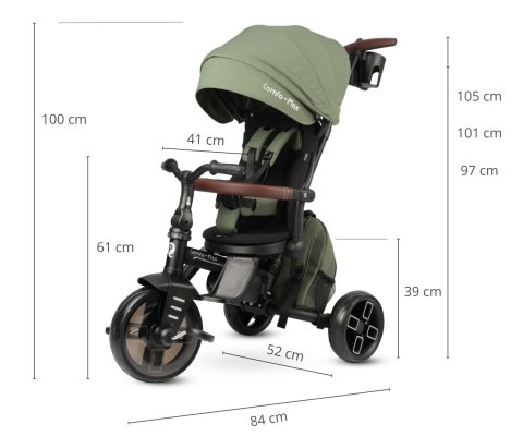 Qplay Rowerek Trójkołowy Comfo Max Olive Green Qplay Rowerek Trójkołowy Comfo Max Olive Green