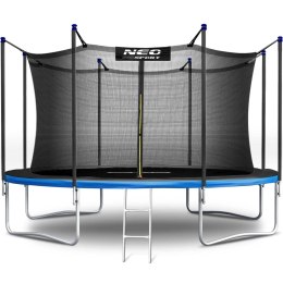TRAMPOLINA OGRODOWA ROZMIAR 404 CM Z CARNĄ SIATKĄ I DRABINKĄ