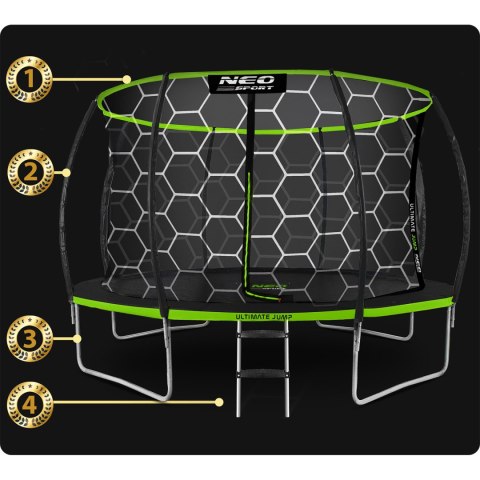 Trampolina ogrodowa profilowana 14ft/435cm z siatką wewnętrzną Neo-Sport Trampolina ogrodowa profilowana 14ft/435cm z siatką wewnętrzną Neo-Sport