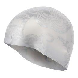 G-TYPE WOMAN F221 SREBRNY WZÓR CZEPEK SILIKONOWY NILS AQUA NILS AQUA