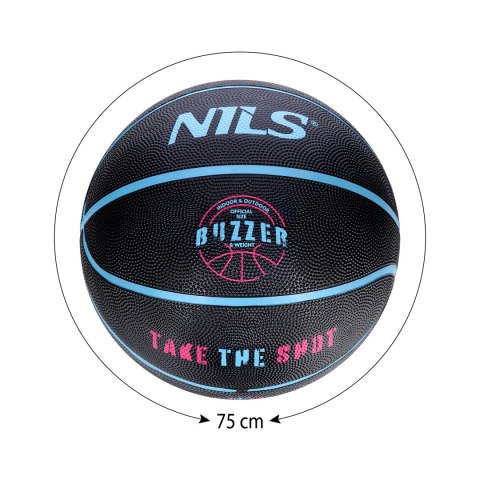 NPK271 PIŁKA DO KOSZYKÓWKI CZARNA BUZZER 7 NILS NILS NPK271 PIŁKA DO KOSZYKÓWKI CZARNA BUZZER 7 NILS NILS