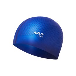 NQC JEDNOKOLOROWY CIEMNONIEBIESKI CZEPEK SILIKONOWY DOTS NILS AQUA NILS AQUA