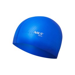 NQC JEDNOKOLOROWY NIEBIESKI CZEPEK SILIKONOWY DOTS NILS AQUA NILS AQUA