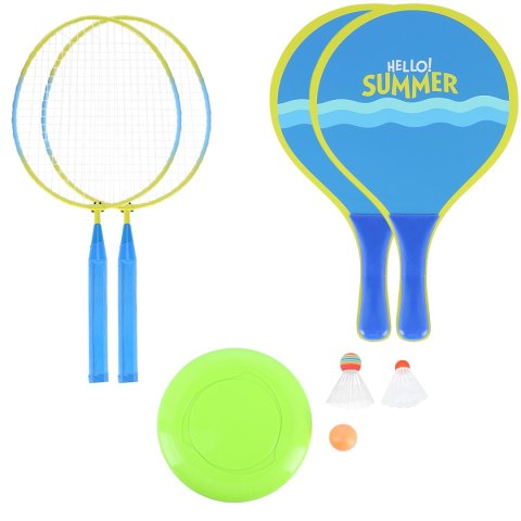 NRZ053 3W1 / ZESTAW DO BADMINTONA 2 RAKIETY + 2 RAKIETY NA PLAŻĘ + LOTKI + FRISBEE JUNIOR NILS NILS NRZ053 3W1 / ZESTAW DO BADMINTONA 2 RAKIETY + 2 RAKIETY NA PLAŻĘ + LOTKI + FRISBEE JUNIOR NILS NILS