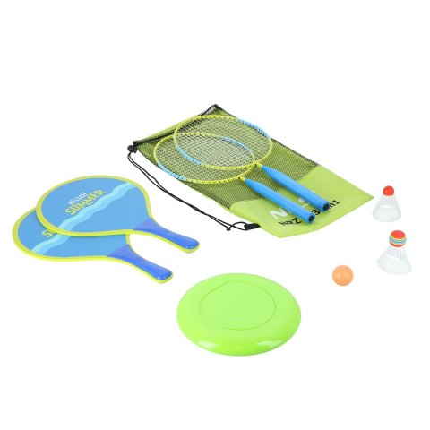 NRZ053 3W1 / ZESTAW DO BADMINTONA 2 RAKIETY + 2 RAKIETY NA PLAŻĘ + LOTKI + FRISBEE JUNIOR NILS NILS NRZ053 3W1 / ZESTAW DO BADMINTONA 2 RAKIETY + 2 RAKIETY NA PLAŻĘ + LOTKI + FRISBEE JUNIOR NILS NILS
