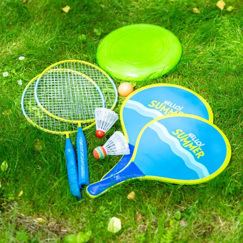 NRZ053 3W1 / ZESTAW DO BADMINTONA 2 RAKIETY + 2 RAKIETY NA PLAŻĘ + LOTKI + FRISBEE JUNIOR NILS NILS NRZ053 3W1 / ZESTAW DO BADMINTONA 2 RAKIETY + 2 RAKIETY NA PLAŻĘ + LOTKI + FRISBEE JUNIOR NILS NILS