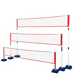 NT0300 3w1 SIATKA MULTIFUNKCYJNA BADMINTON+TENIS+SIATKÓWKA POKROWIEC PEŁNY NILS NILS