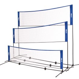 NT7111 3w1 SIATKA MULTIFUNKCYJNA BADMINTON+TENIS+SIATKÓWKA POKROWIEC PEŁNY NILS NILS