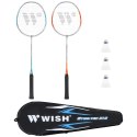 STEELTEC 216K ZESTAW RAKIET DO BADMINTONA + LOTKI 3 SZT WISH WISH