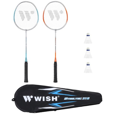 STEELTEC 216K ZESTAW RAKIET DO BADMINTONA + LOTKI 3 SZT WISH WISH STEELTEC 216K ZESTAW RAKIET DO BADMINTONA + LOTKI 3 SZT WISH WISH