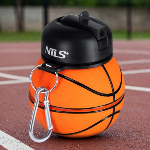 NC4104 KUBEK SILIKONOWY SKŁADANY 550ML BASKETBALL NILS NILS NC4104 KUBEK SILIKONOWY SKŁADANY 550ML BASKETBALL NILS NILS