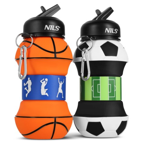 NC4104 KUBEK SILIKONOWY SKŁADANY 550ML BASKETBALL NILS NILS NC4104 KUBEK SILIKONOWY SKŁADANY 550ML BASKETBALL NILS NILS