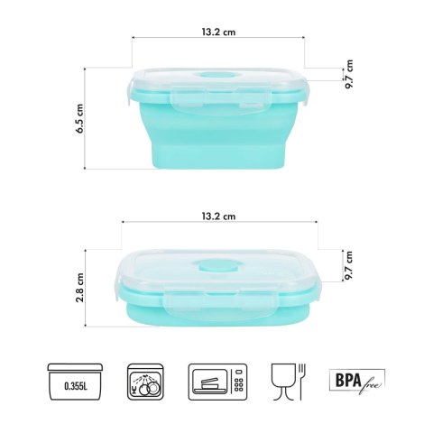 NC4105 POJEMNIK/LUNCH BOX SKŁADANY MIĘTOWY 355ML NILS CAMP NILS CAMP NC4105 POJEMNIK/LUNCH BOX SKŁADANY MIĘTOWY 355ML NILS CAMP NILS CAMP