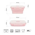 NC4105 POJEMNIK/LUNCH BOX SKŁADANY RÓŻOWY 355ML NILS CAMP NILS CAMP
