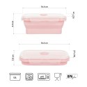 NC4105 POJEMNIK/LUNCH BOX SKŁADANY RÓŻOWY 500ML NILS CAMP NILS CAMP