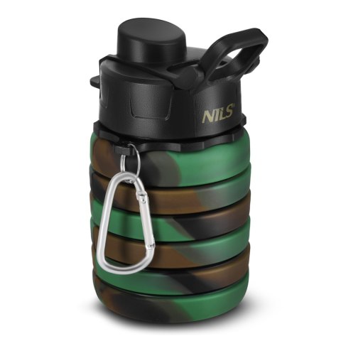 NC4106 BIDON SILIKONOWY SKŁADANY 500ML ZIELONY NILS NILS NC4106 BIDON SILIKONOWY SKŁADANY 500ML ZIELONY NILS NILS