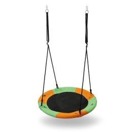 HUŚTAWKA BOCIANIE GNIAZDO POMARAŃCZOWO ZIELONA ŚR.90 CM
