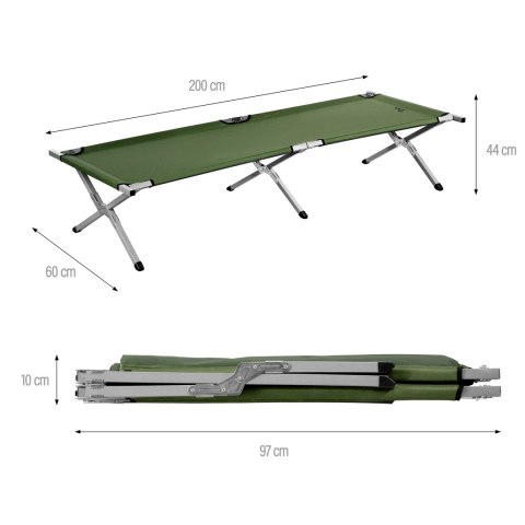 NC2756 ŁÓŻKO POLOWE SKŁADANE ZIELONE 200 CM NILS CAMP NILS NC2756 ŁÓŻKO POLOWE SKŁADANE ZIELONE 200 CM NILS CAMP NILS