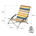 NC3035 NIEBIESKO-CZERWONY KRZESŁO PLAŻOWE NILS CAMP NILS