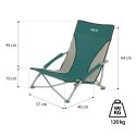 NC3035 ZIELONO-SZARY KRZESŁO PLAŻOWE NILS CAMP NILS