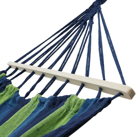 NC9001 NIEBIESKI HAMAK Z DREWNIANĄ BELKĄ 70CM I METALOWYM UCHWYTEM NILS CAMP NILS NC9001 NIEBIESKI HAMAK Z DREWNIANĄ BELKĄ 70CM I METALOWYM UCHWYTEM NILS CAMP NILS