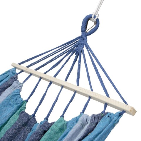 NC9004 NIEBIESKI-CIEMNONIEBIESKI HAMAK Z DREWNIANĄ BELKA 70CM I METALOWYM UCHWYTEM NILS CAMP NILS NC9004 NIEBIESKI-CIEMNONIEBIESKI HAMAK Z DREWNIANĄ BELKA 70CM I METALOWYM UCHWYTEM NILS CAMP NILS