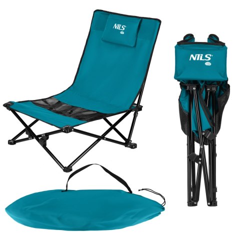NC3306 KRZESŁO PLAŻOWE NIEBIESKO CZARNE NILS CAMP NILS CAMP NC3306 KRZESŁO PLAŻOWE NIEBIESKO CZARNE NILS CAMP NILS CAMP