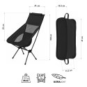 NC3321 KRZESŁO SKŁADANE ULTRALIGHT BLACK NILS CAMP NILS CAMP