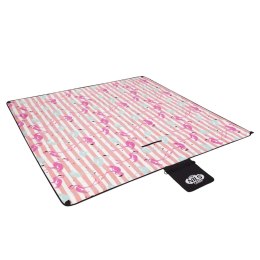 NC2313 FLAMINGI KOC PIKNIKOWY 200×200cm PE + ALU NILS CAMP NILS