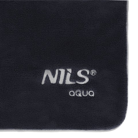 NAR14 RĘCZNIK Z MIKROFIBRY FROTTE CZARNY 160X80cm NILS AQUA NILS AQUA NAR14 RĘCZNIK Z MIKROFIBRY FROTTE CZARNY 160X80cm NILS AQUA NILS AQUA