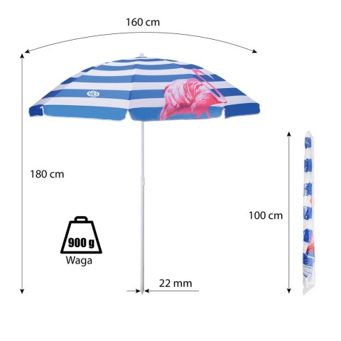 NC7811 PARASOL PLAŻOWY 180 CM NILS CAMP NILS NC7811 PARASOL PLAŻOWY 180 CM NILS CAMP NILS