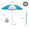 NC7813 TURKUSOWY PARASOL PLAŻOWY 180 CM NILS NILS