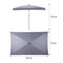 NC7826 PARASOL OGRODOWY 200 CM NILS NILS